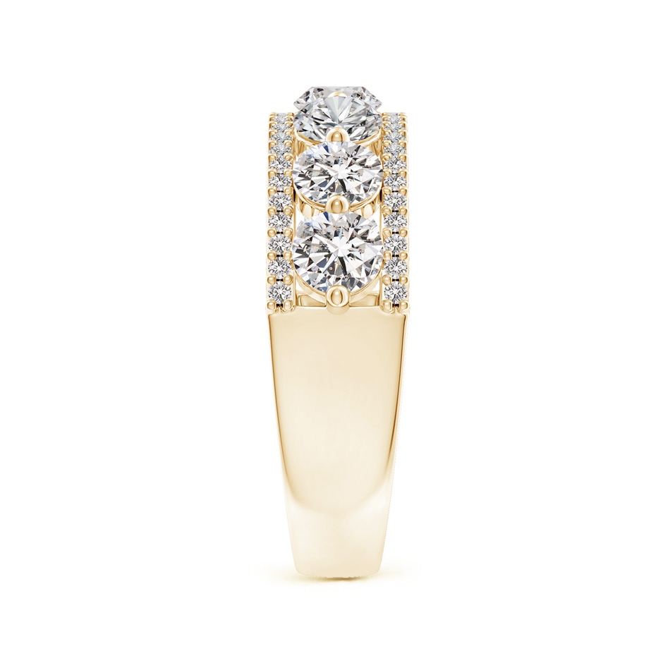 4mm IJI1I2 Half Eternity Seven-Stone Diamond Band in Yellow Gold side-2