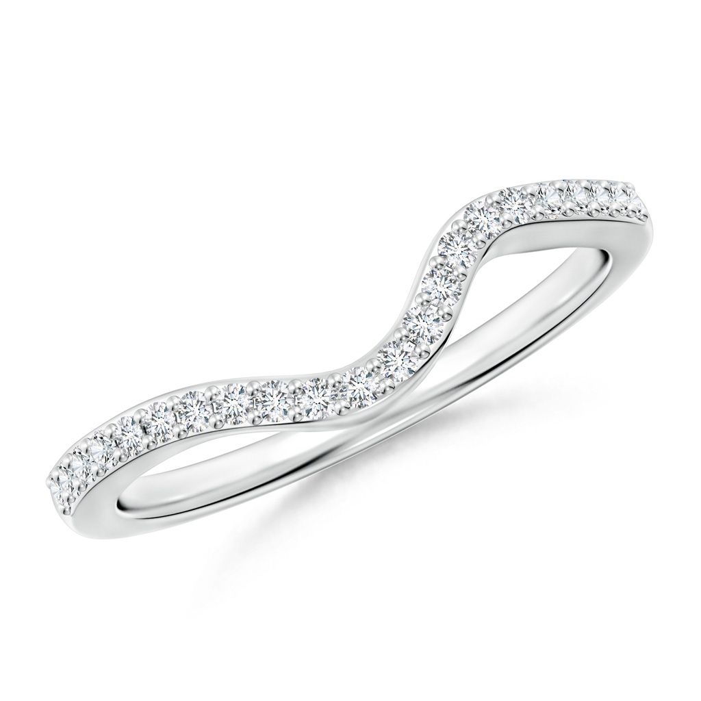 1.2mm GHVS Contoured Half Eternity Diamond Comfort Fit Wedding Band in P950 Platinum