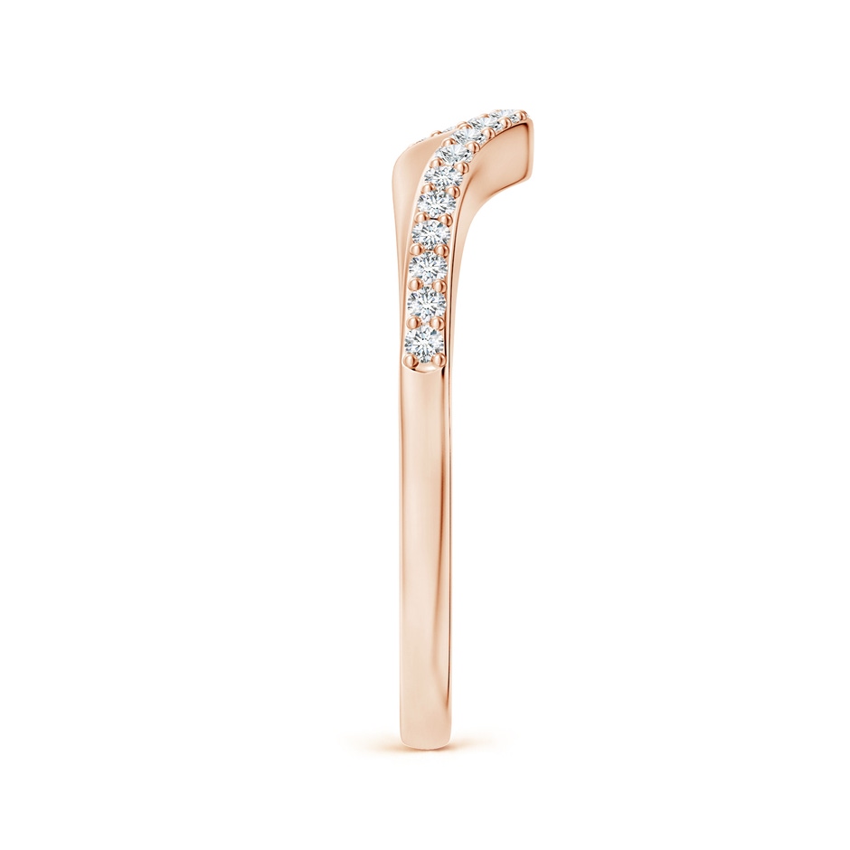 1.2mm GHVS Contoured Half Eternity Diamond Comfort Fit Wedding Band in Rose Gold side-2