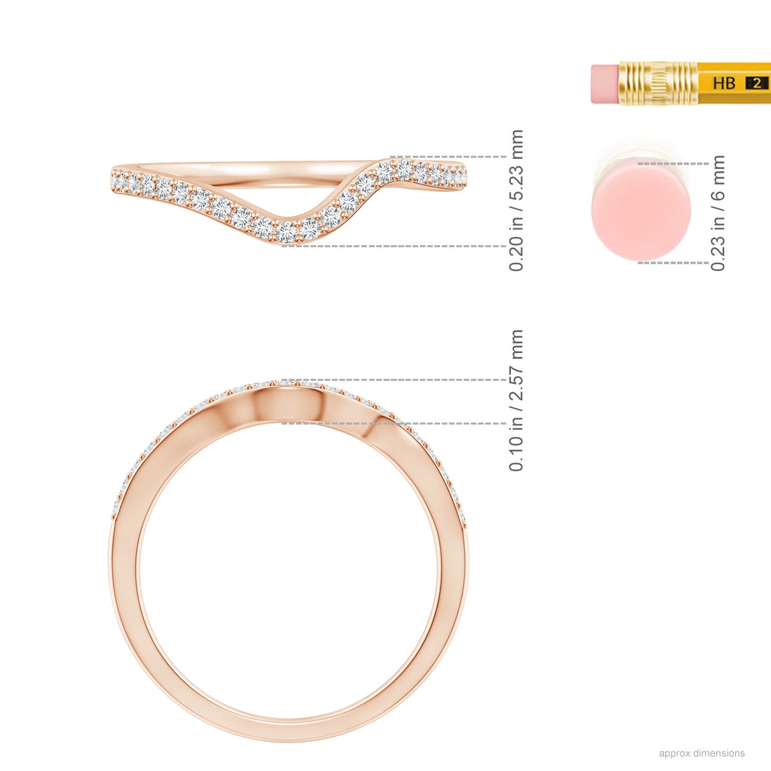 G-H VS / 0.18 CT / 14 KT Rose Gold