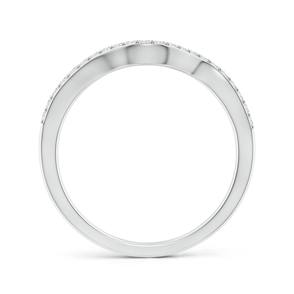 1.2mm GHVS Contoured Half Eternity Diamond Comfort Fit Wedding Band in White Gold side-1