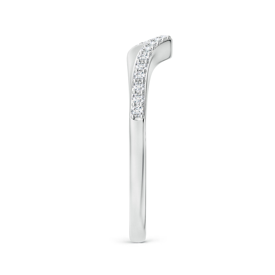 1.2mm GHVS Contoured Half Eternity Diamond Comfort Fit Wedding Band in White Gold side-2