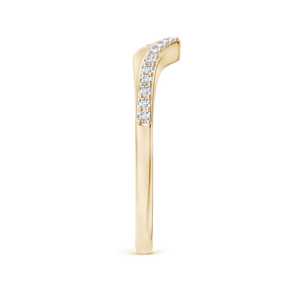 1.2mm GHVS Contoured Half Eternity Diamond Comfort Fit Wedding Band in Yellow Gold side-2