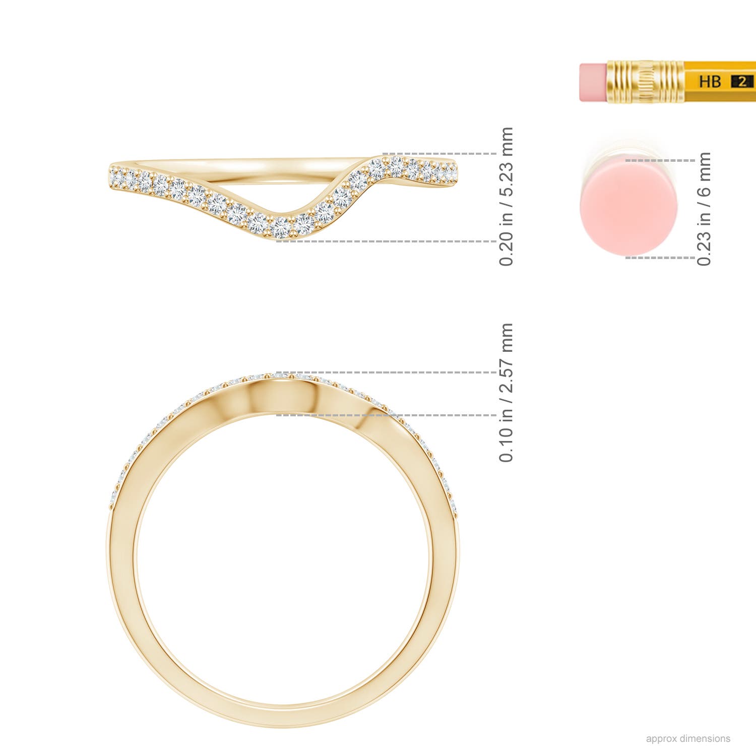 G-H VS / 0.18 CT / 14 KT Yellow Gold