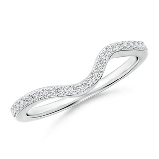 1.2mm HSI2 Contoured Half Eternity Diamond Comfort Fit Wedding Band in 9K White Gold