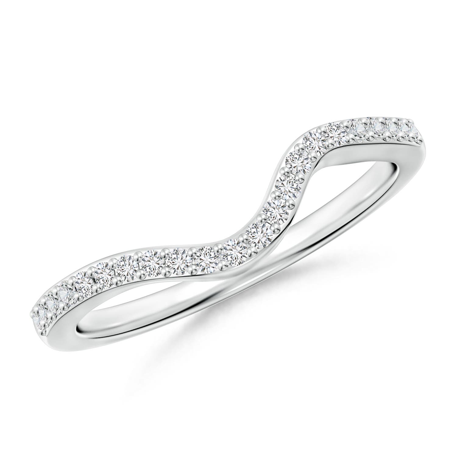 1.2mm HSI2 Contoured Half Eternity Diamond Comfort Fit Wedding Band in P950 Platinum