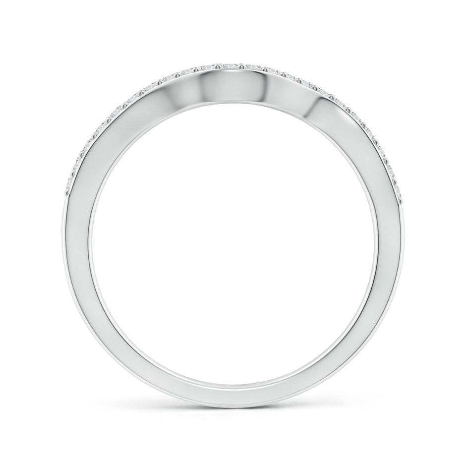 1.2mm HSI2 Contoured Half Eternity Diamond Comfort Fit Wedding Band in White Gold side-1