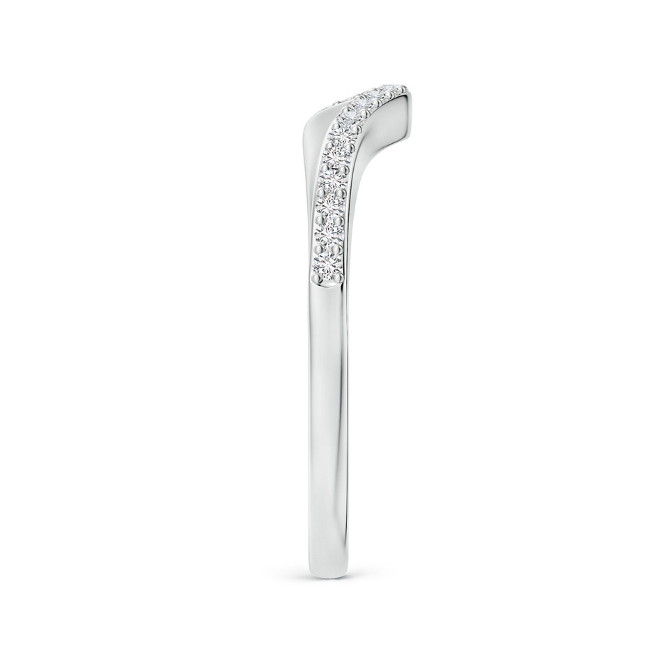 1.2mm HSI2 Contoured Half Eternity Diamond Comfort Fit Wedding Band in White Gold side-2