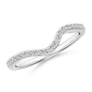 1.2mm II1 Contoured Half Eternity Diamond Comfort Fit Wedding Band in P950 Platinum