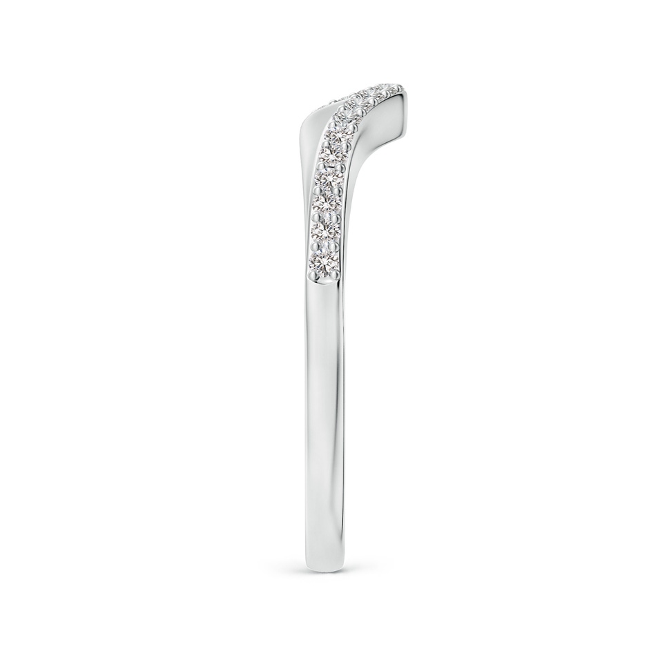 1.2mm II1 Contoured Half Eternity Diamond Comfort Fit Wedding Band in White Gold side-2