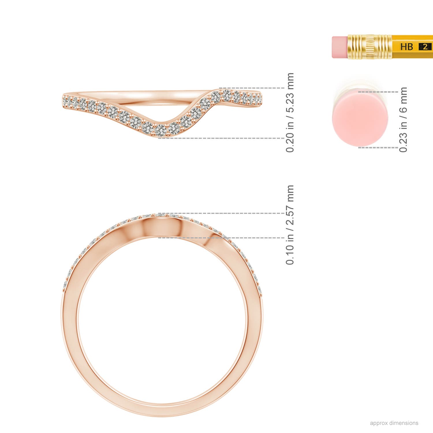 J I2 / 0.18 CT / 14 KT Rose Gold