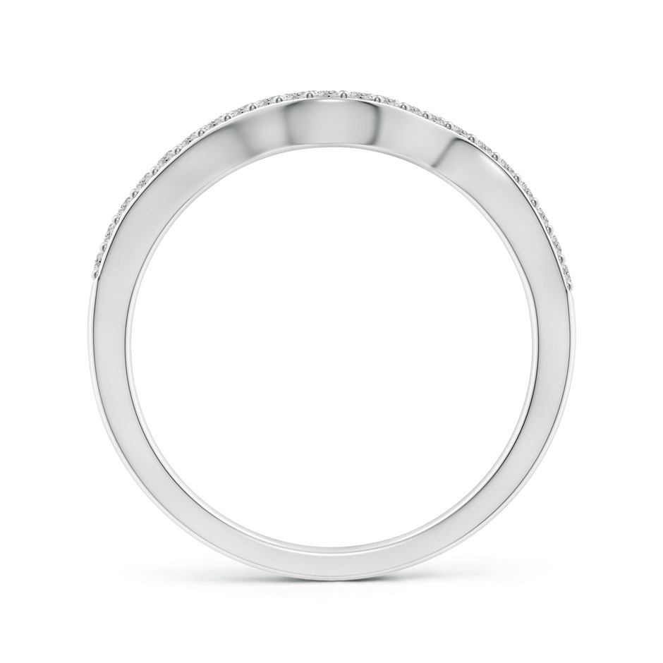 1.2mm JI2 Contoured Half Eternity Diamond Comfort Fit Wedding Band in White Gold side-1