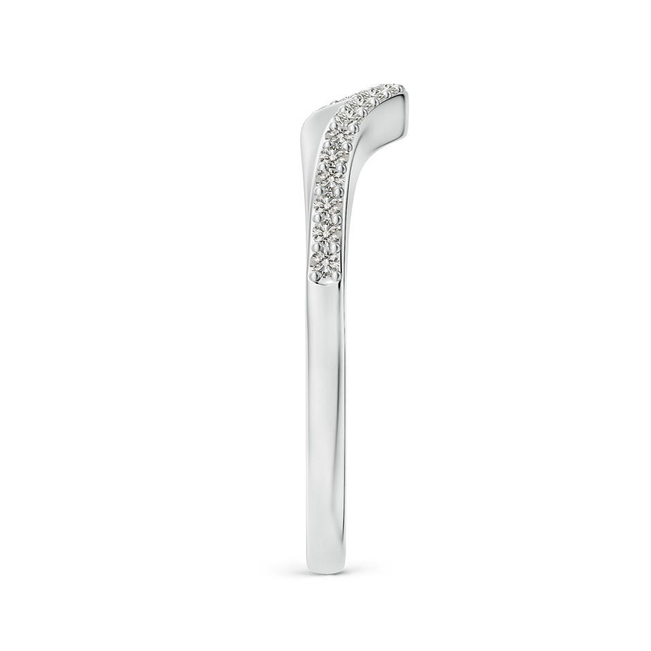 1.2mm JI2 Contoured Half Eternity Diamond Comfort Fit Wedding Band in White Gold side-2