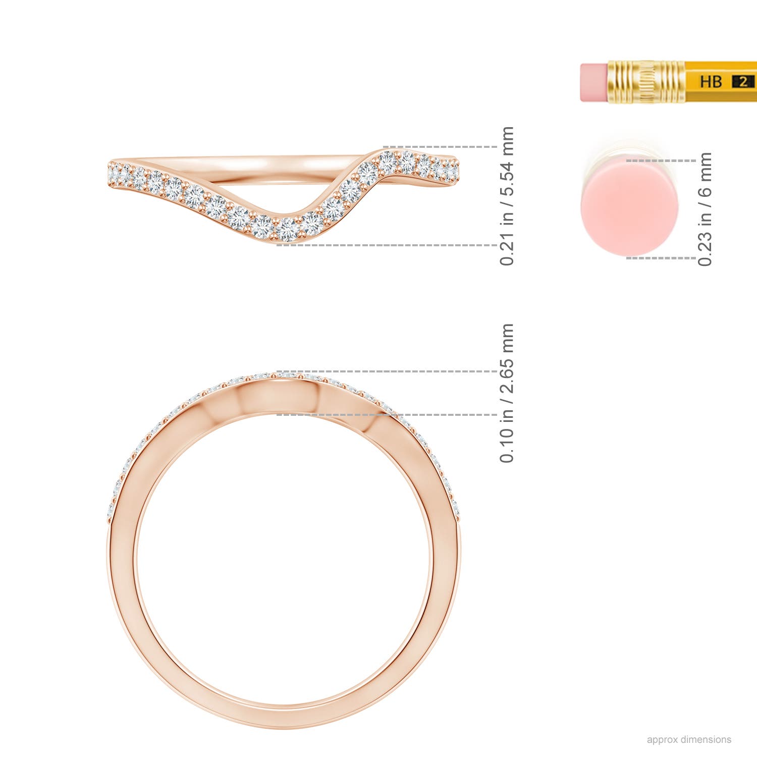 G-H VS / 0.21 CT / 14 KT Rose Gold