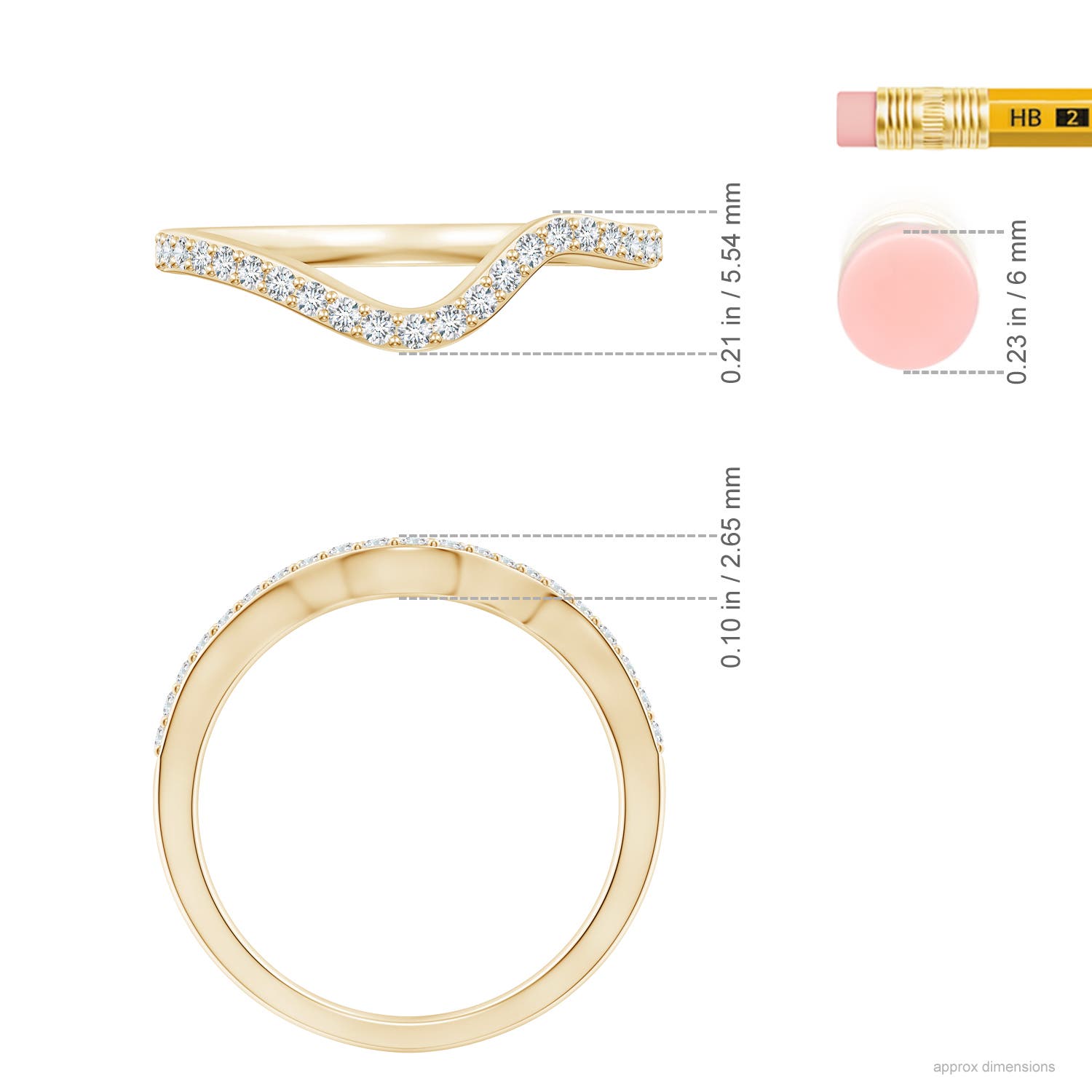 G-H VS / 0.21 CT / 14 KT Yellow Gold