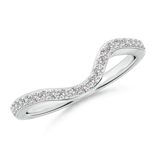 1.3mm II1 Contoured Half Eternity Diamond Comfort Fit Wedding Band in P950 Platinum