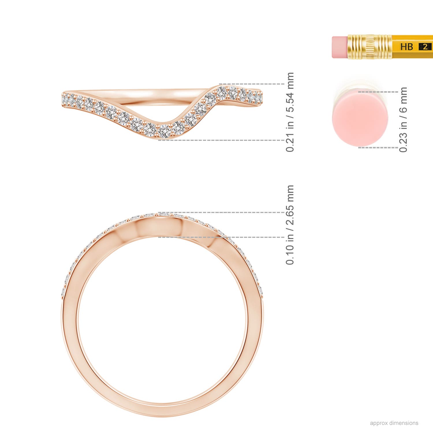 I I1 / 0.21 CT / 14 KT Rose Gold