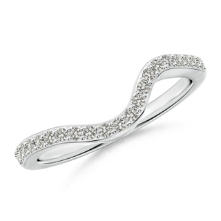 1.3mm JI2 Contoured Half Eternity Diamond Comfort Fit Wedding Band in P950 Platinum