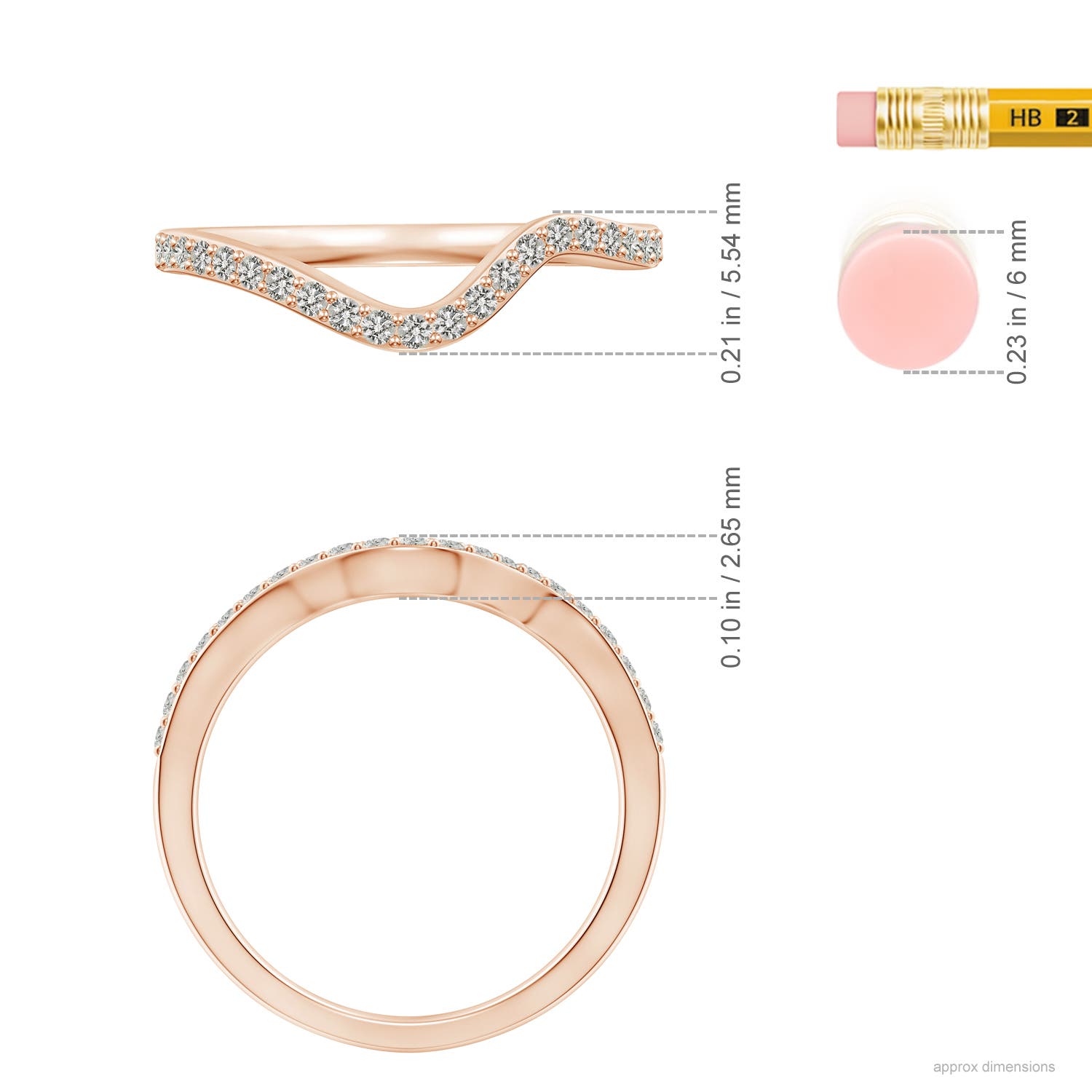 J I2 / 0.21 CT / 14 KT Rose Gold