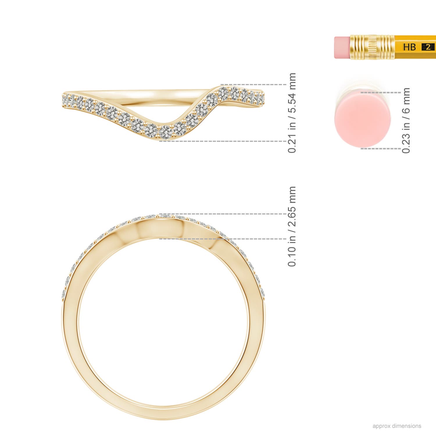 J I2 / 0.21 CT / 14 KT Yellow Gold