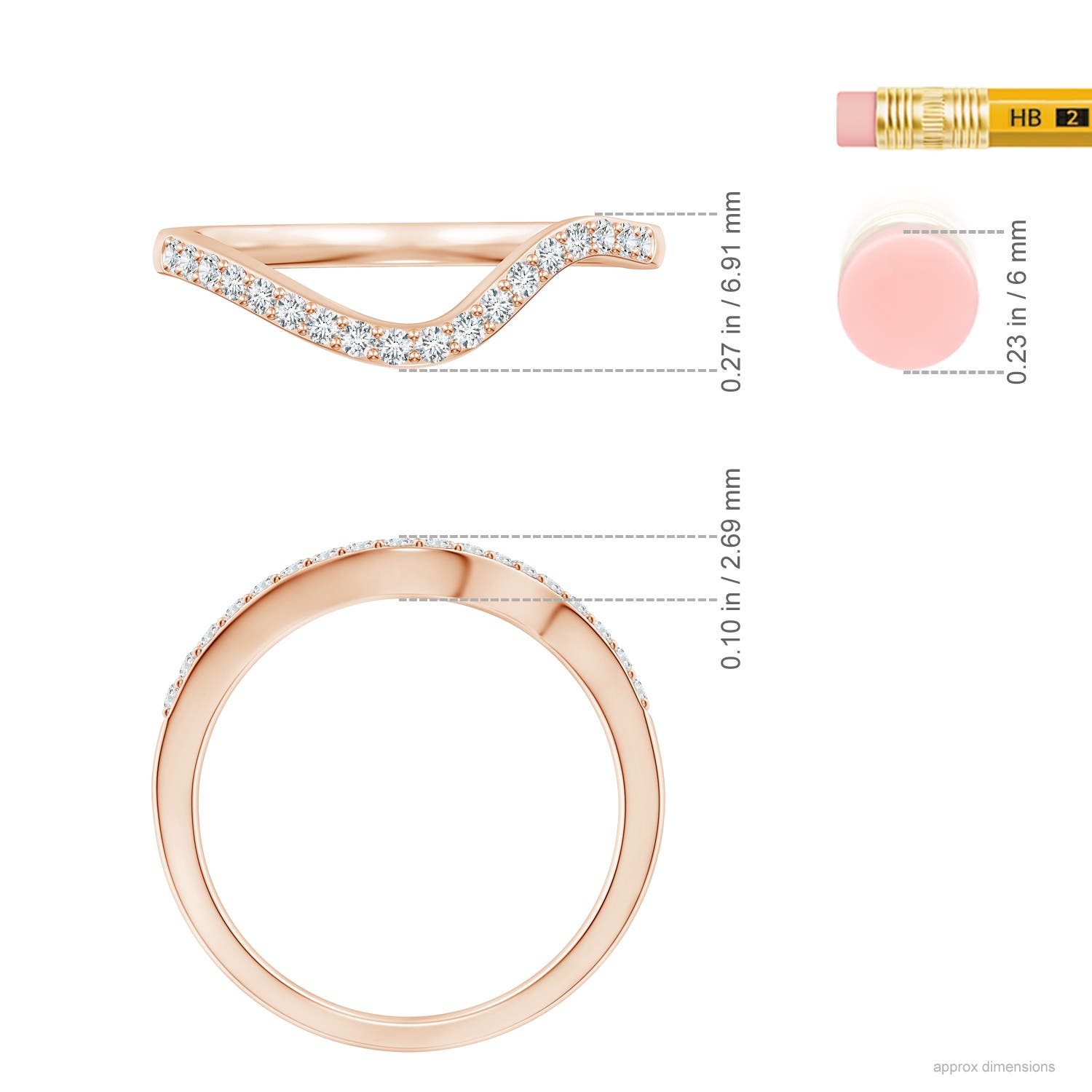 G-H VS / 0.22 CT / 14 KT Rose Gold