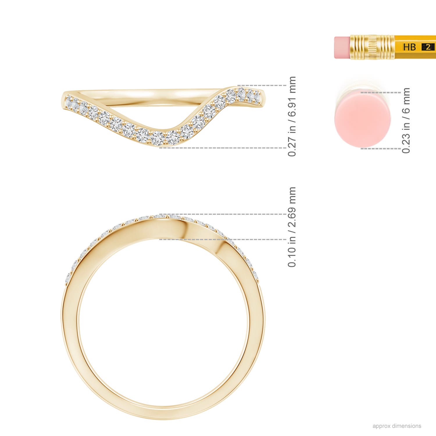 H, SI2 / 0.22 CT / 14 KT Yellow Gold