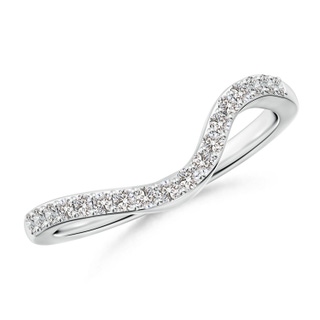 1.4mm II1 Contoured Half Eternity Diamond Comfort Fit Wedding Band in P950 Platinum