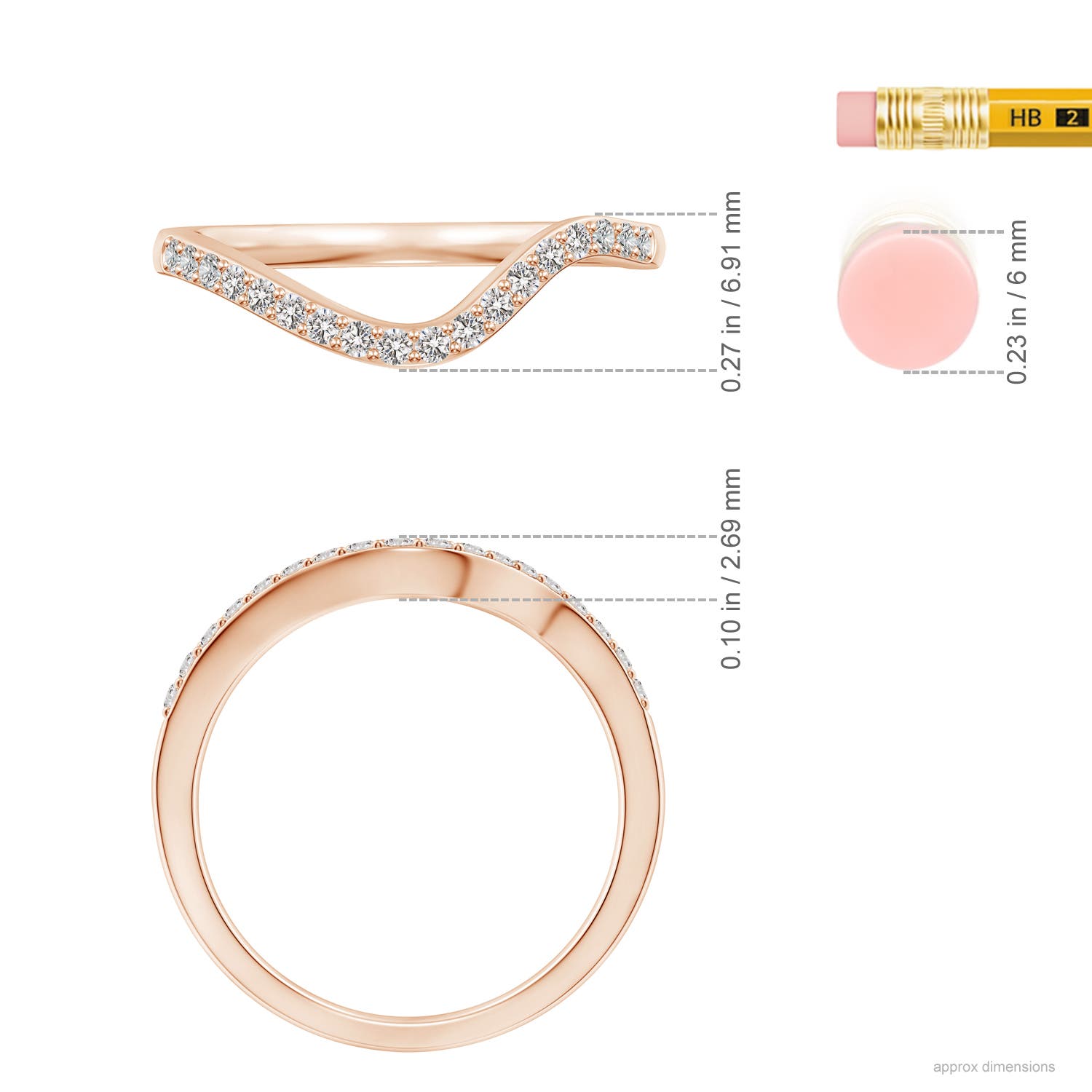 I I1 / 0.22 CT / 14 KT Rose Gold