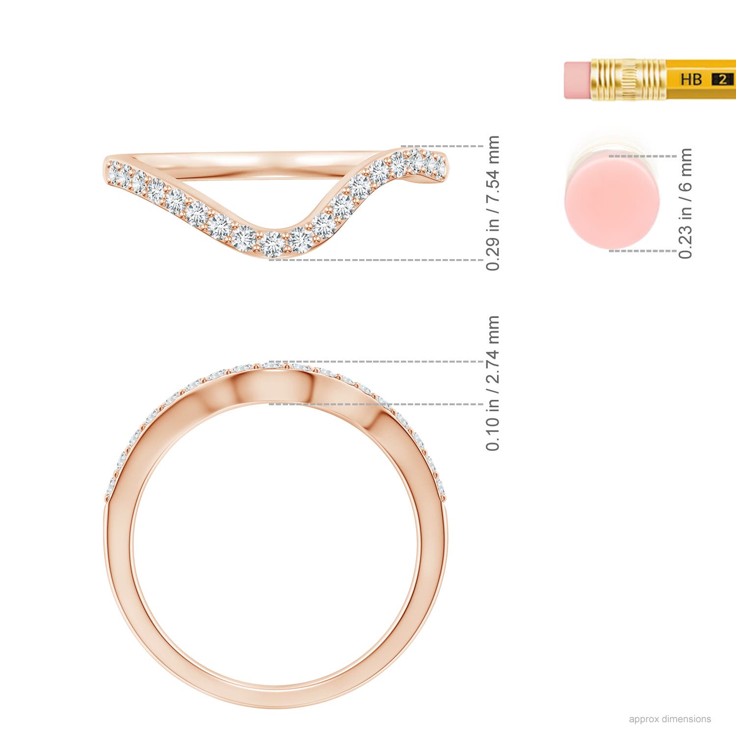 G-H VS / 0.24 CT / 14 KT Rose Gold