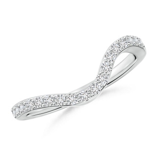 1.5mm HSI2 Contoured Half Eternity Diamond Comfort Fit Wedding Band in P950 Platinum