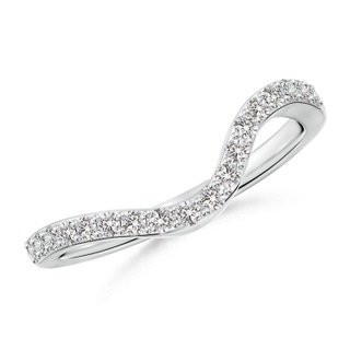 1.5mm II1 Contoured Half Eternity Diamond Comfort Fit Wedding Band in P950 Platinum