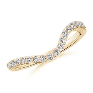 1.5mm II1 Contoured Half Eternity Diamond Comfort Fit Wedding Band in Yellow Gold