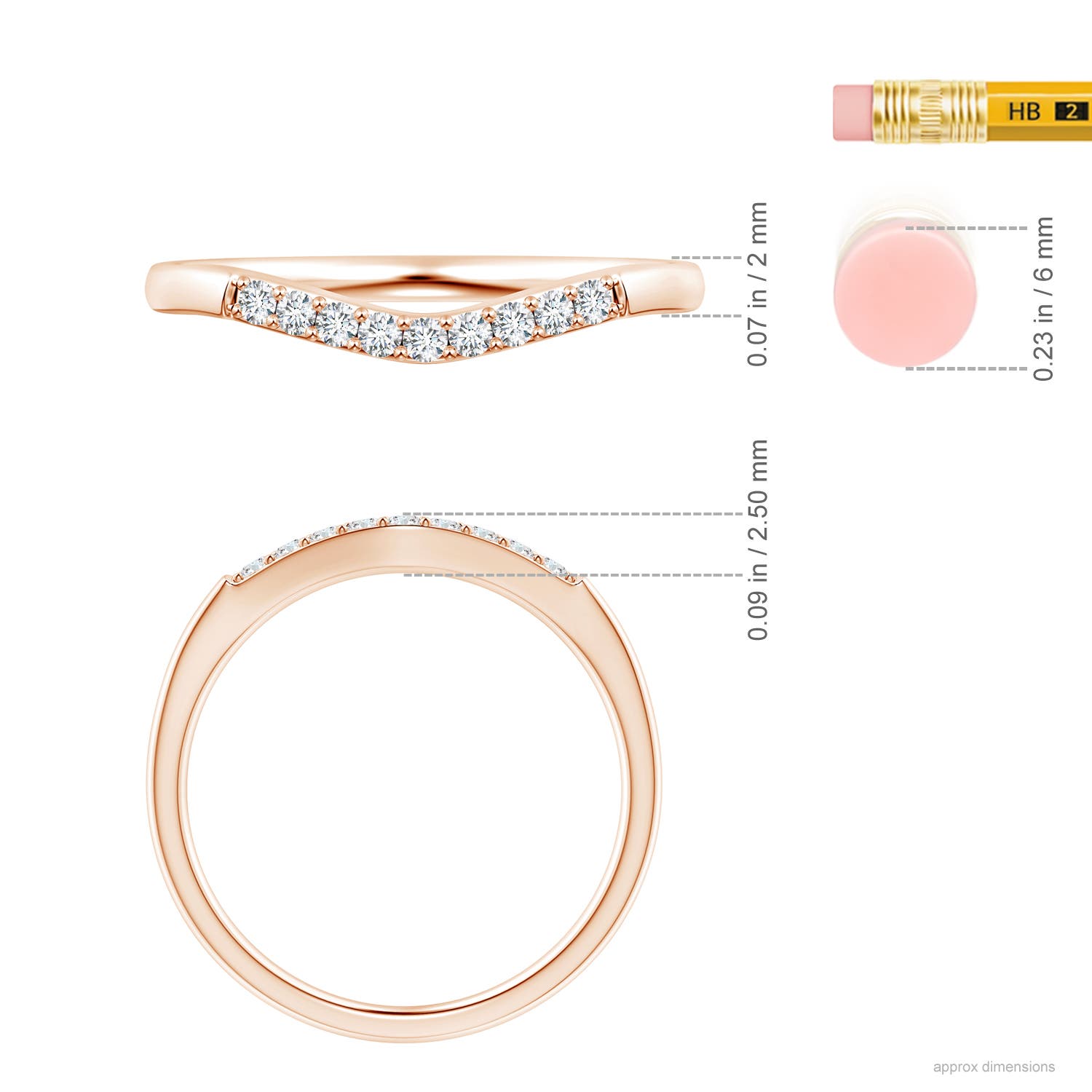 G-H VS / 0.1 CT / 14 KT Rose Gold