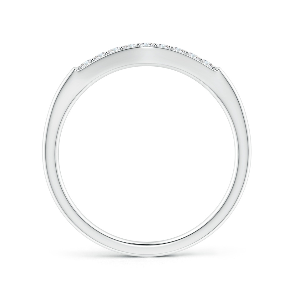1.45mm GHVS Classic Diamond Curved Comfort Fit Wedding Band For Her in White Gold side-1