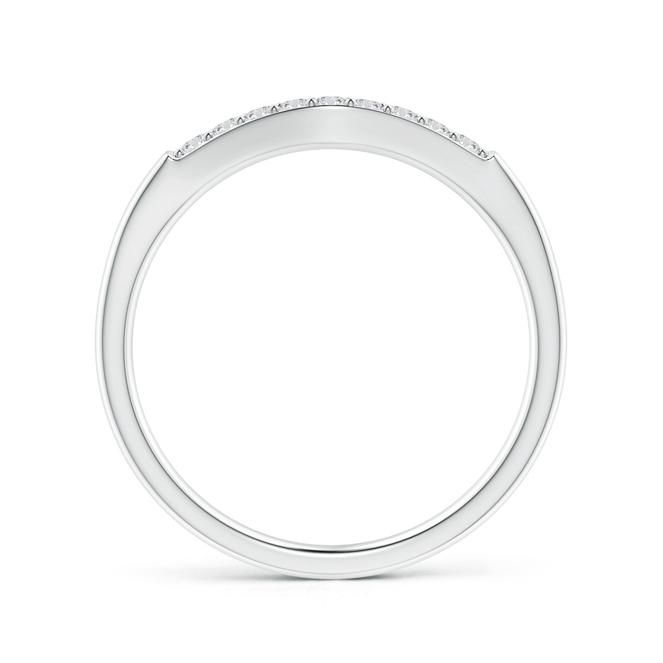 1.45mm HSI2 Classic Diamond Curved Comfort Fit Wedding Band For Her in White Gold side-1