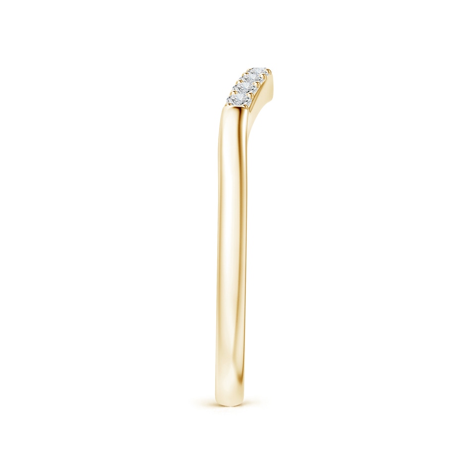 1.45mm HSI2 Classic Diamond Curved Comfort Fit Wedding Band For Her in Yellow Gold side-2