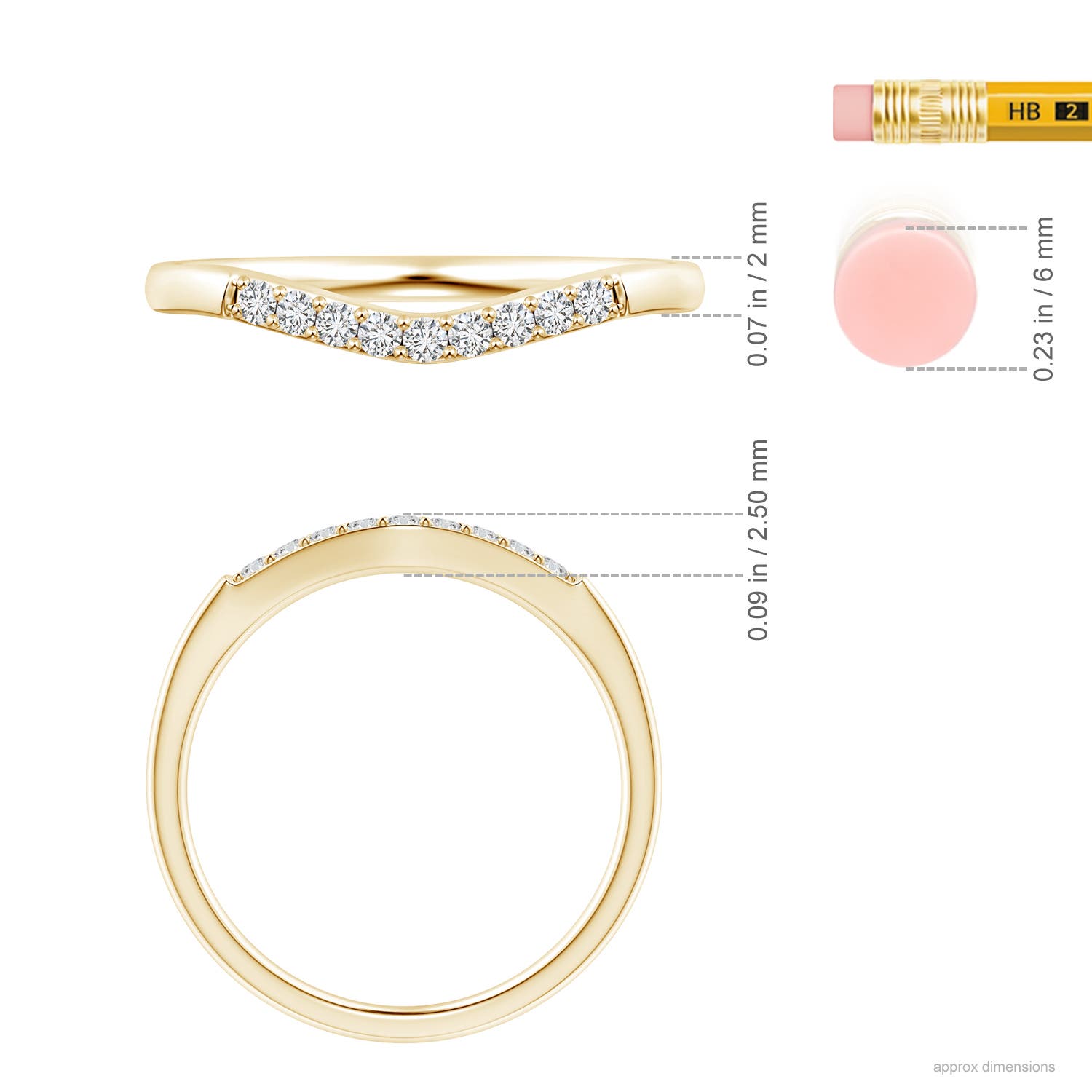 H, SI2 / 0.1 CT / 14 KT Yellow Gold