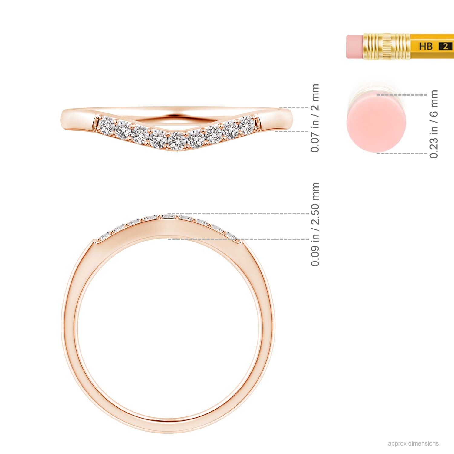 I I1 / 0.1 CT / 14 KT Rose Gold