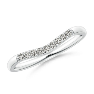 1.45mm JI2 Classic Diamond Curved Comfort Fit Wedding Band For Her in P950 Platinum