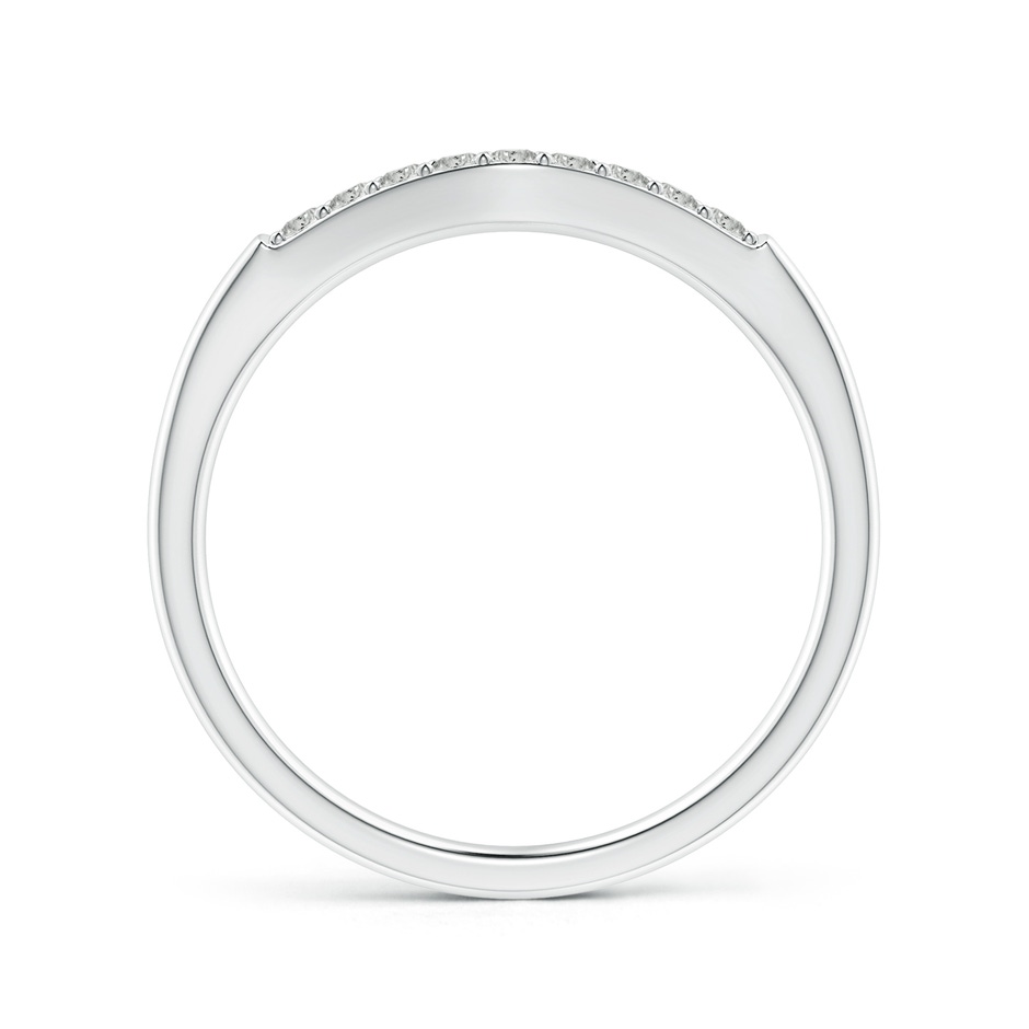 1.45mm JI2 Classic Diamond Curved Comfort Fit Wedding Band For Her in White Gold side-1