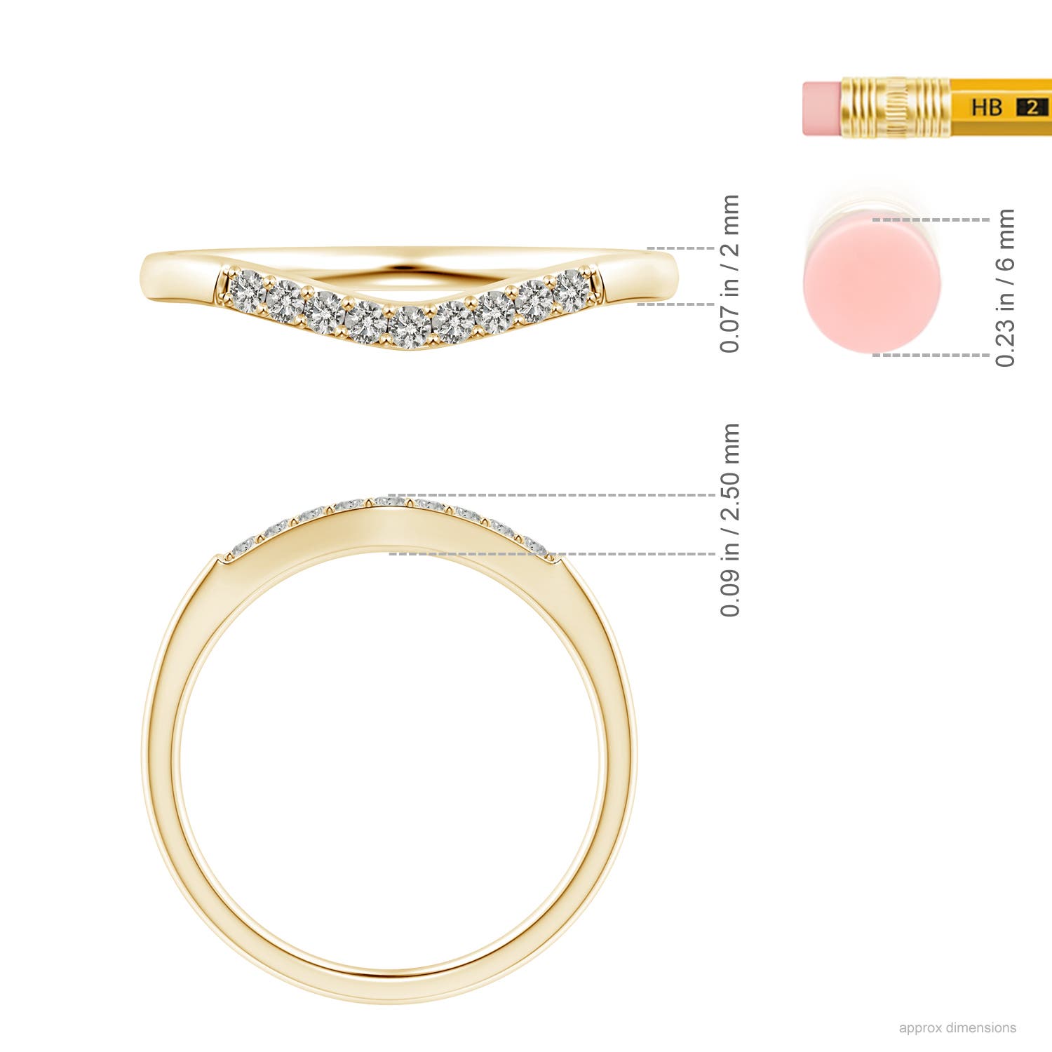 J I2 / 0.1 CT / 14 KT Yellow Gold