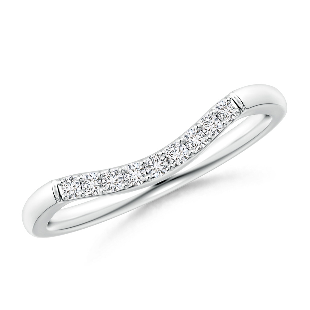 1.5mm HSI2 Classic Diamond Curved Comfort Fit Wedding Band For Her in P950 Platinum