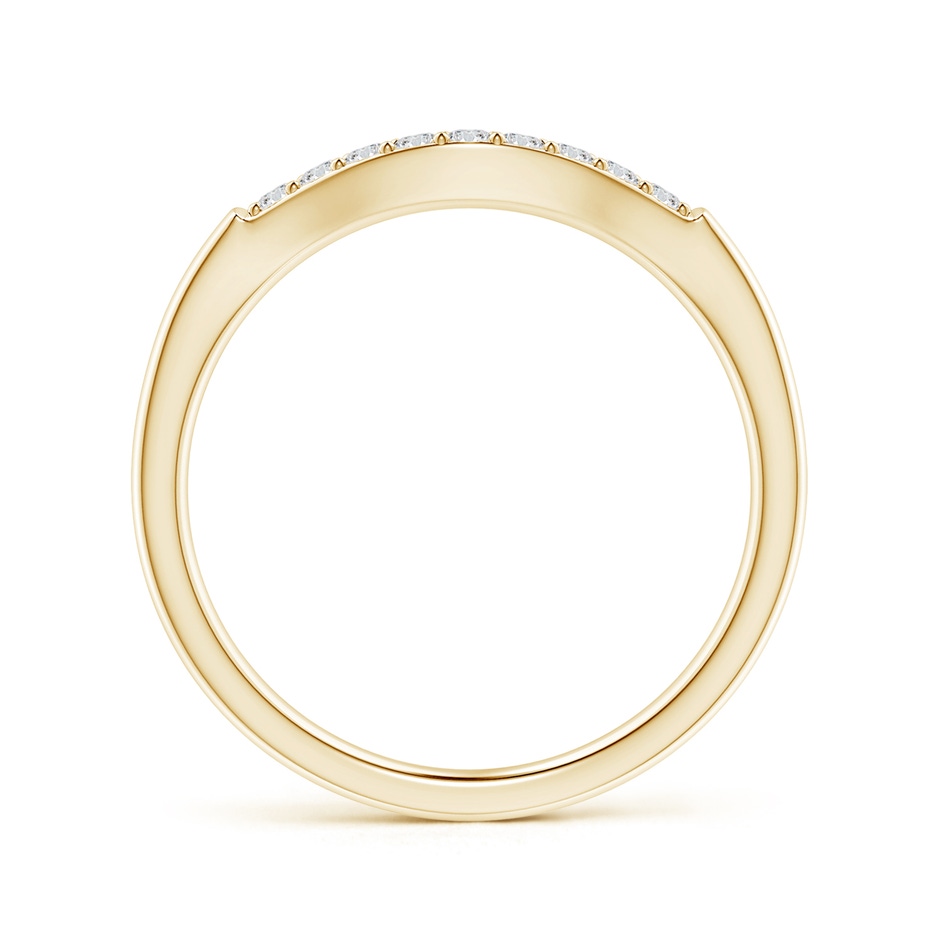 1.5mm HSI2 Classic Diamond Curved Comfort Fit Wedding Band For Her in Yellow Gold side-1