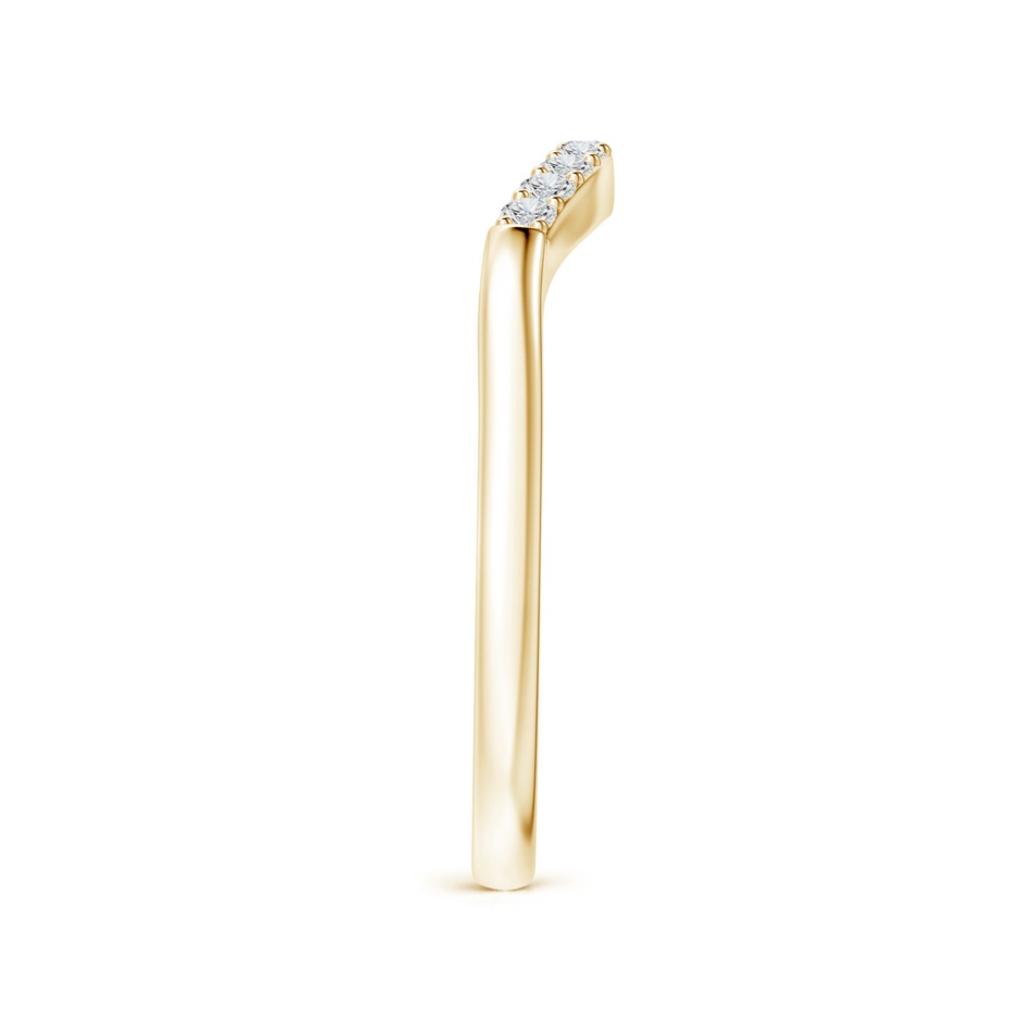 1.5mm HSI2 Classic Diamond Curved Comfort Fit Wedding Band For Her in Yellow Gold side-2