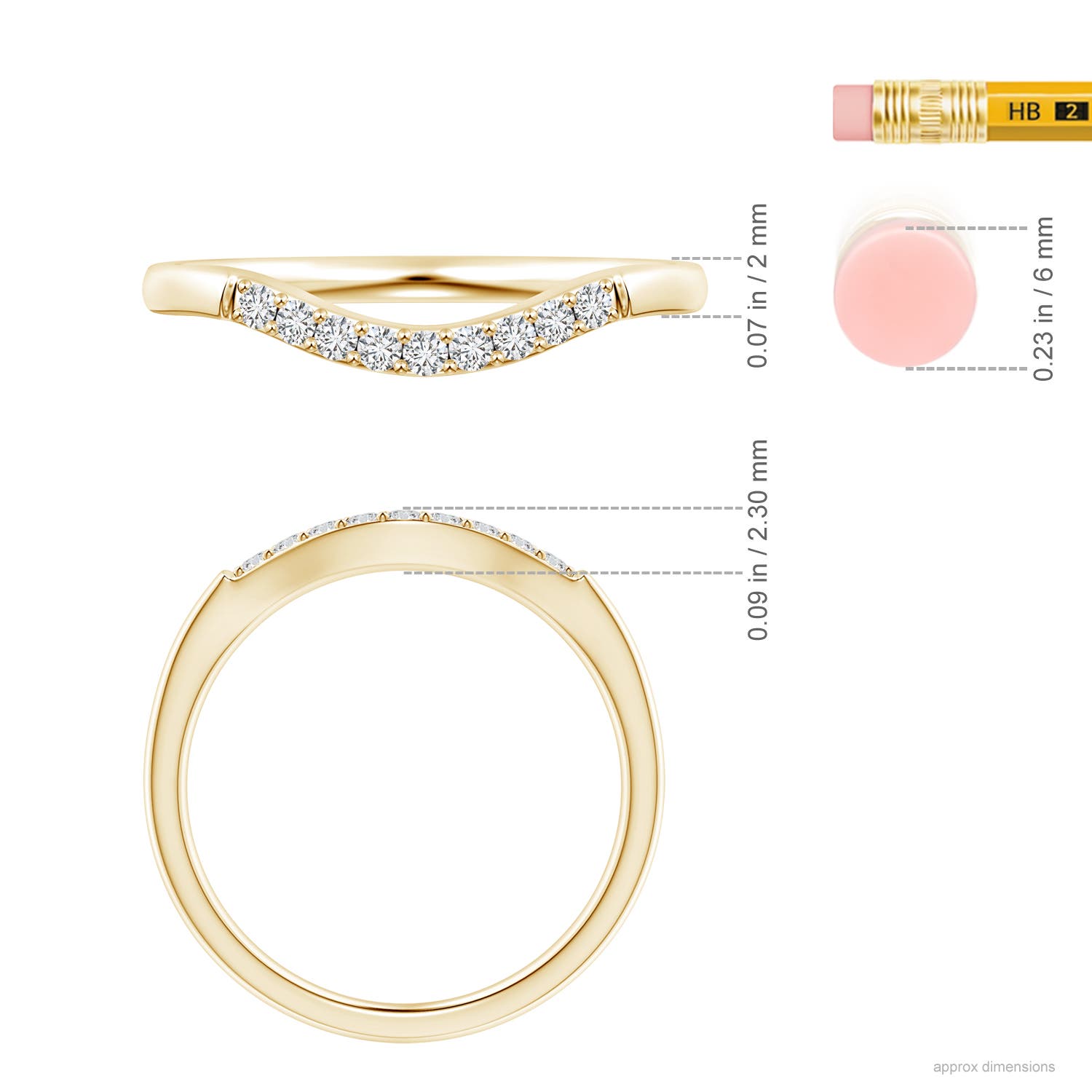 H, SI2 / 0.13 CT / 14 KT Yellow Gold