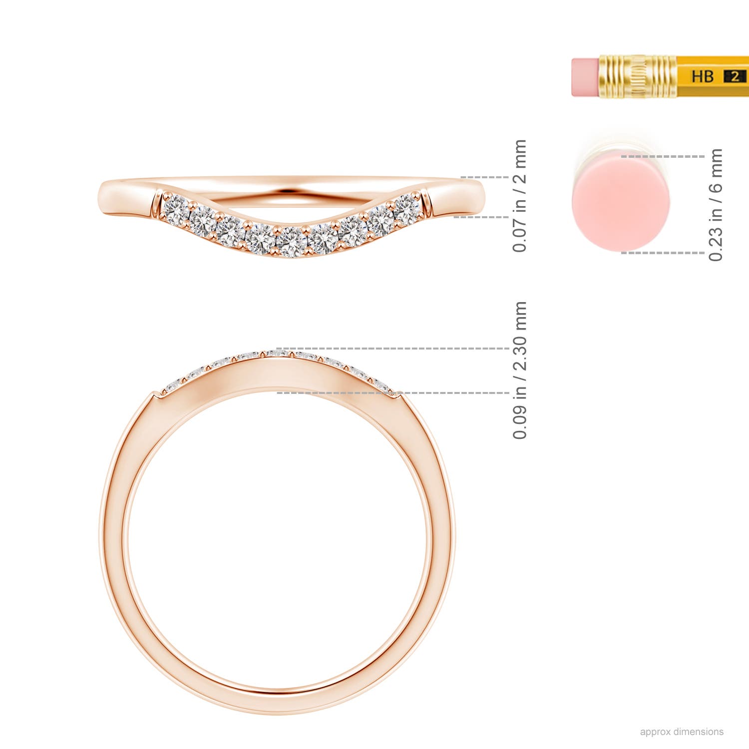 I I1 / 0.13 CT / 14 KT Rose Gold