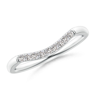 1.5mm II1 Classic Diamond Curved Comfort Fit Wedding Band For Her in White Gold