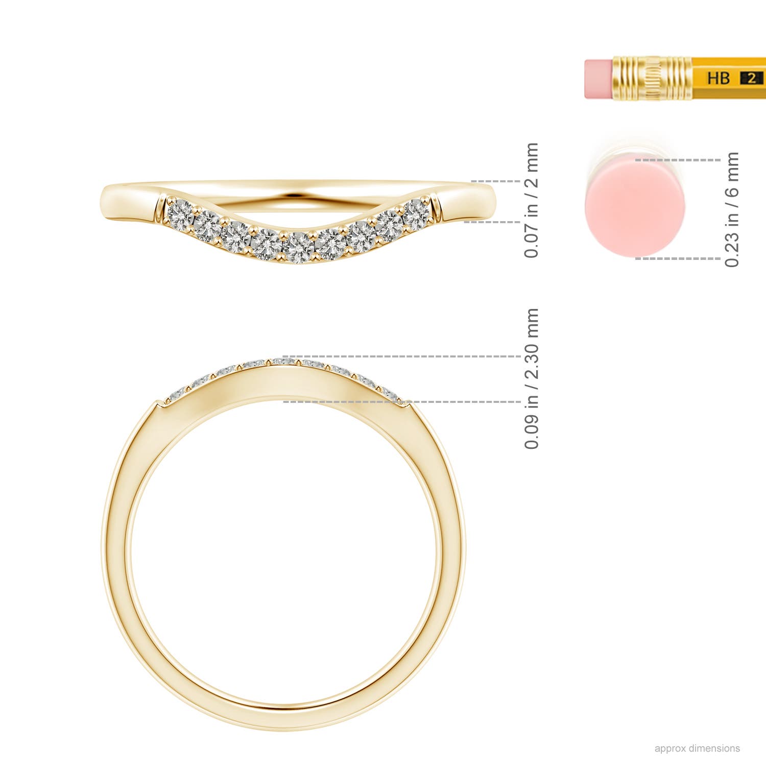 J I2 / 0.13 CT / 14 KT Yellow Gold