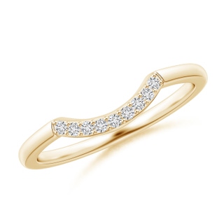 1.2mm HSI2 Diamond Curved Comfort Fit Wedding Band in Yellow Gold