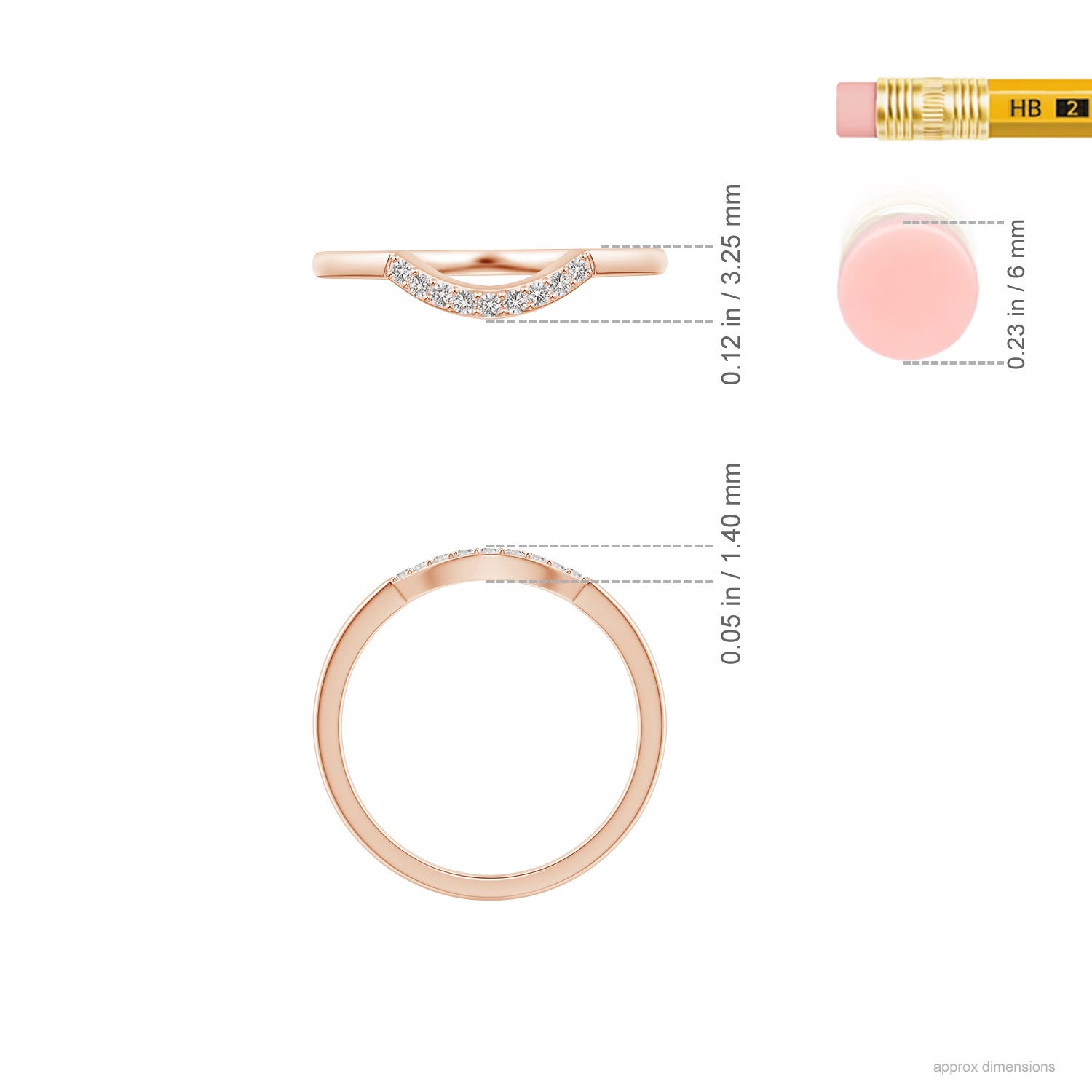 I-J, I1-I2 / 0.07 CT / 14 KT Rose Gold